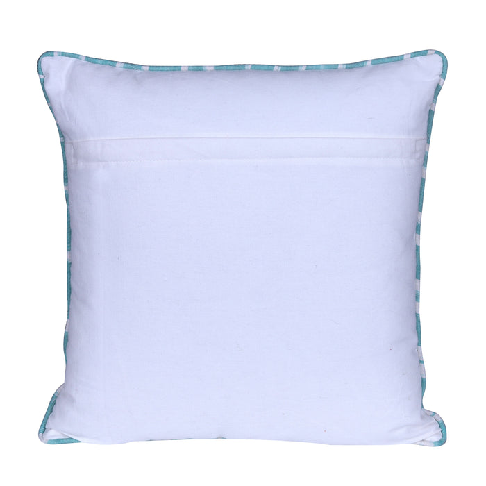 Traditional Ikat Square Pink & White Cushion Cover