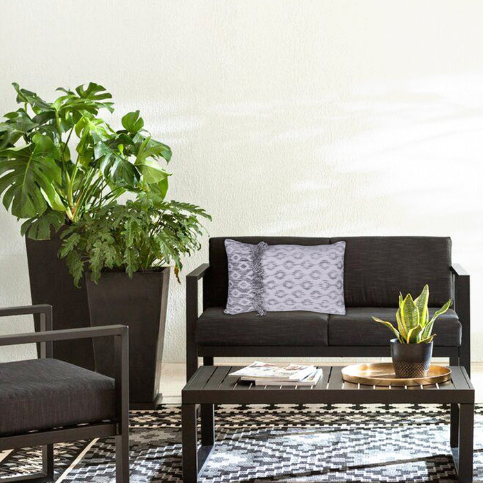 Black & White Abstract Rectangle Cushion Cover