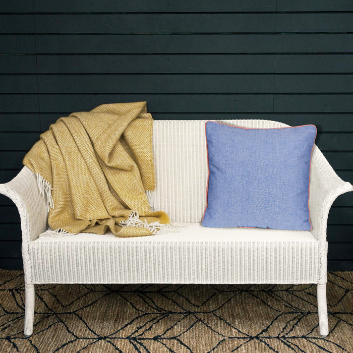 Plain Blue Texture Natural Cushion Cover - Set of 2 Pcs