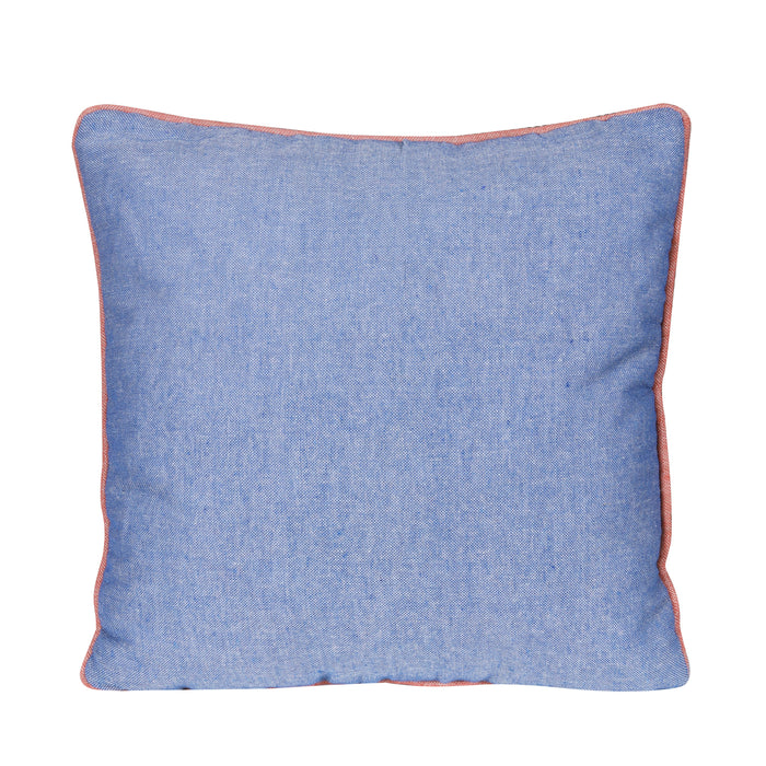 Plain Blue Texture Natural Cushion Cover - Set of 2 Pcs