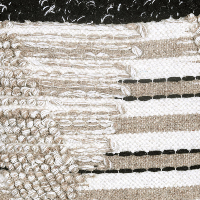 Geometric Wool & Cotton Patterned Cushion Cover