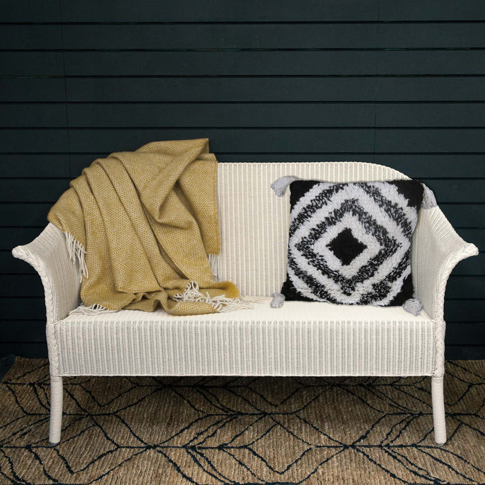 Geometric Cotton & Wool Pattern Embroidery Cushion Cover