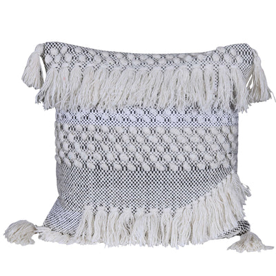 Geometric Wool Edge Cotton Texture Cushion Cover
