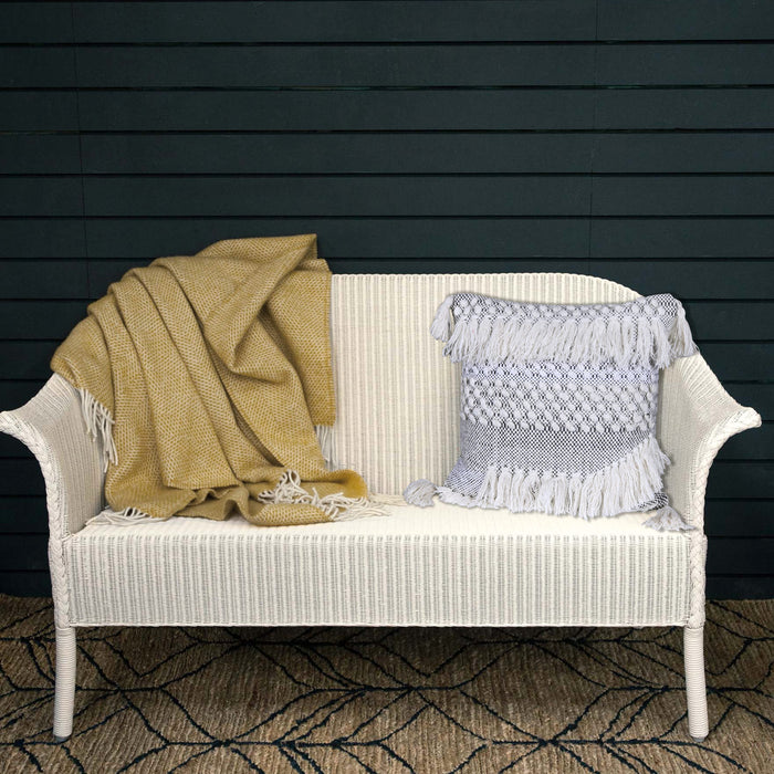 Geometric Wool Edge Cotton Texture Cushion Cover