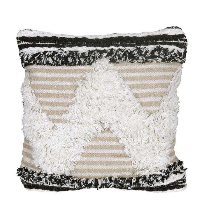 Front Wool Embroidery Cotton Cushion Cover