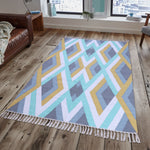 PEQURA Multicolor Cotton Floor Covering Akira Rug/Runner/Door Mat