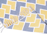 PEQURA Yellow/Grey and Natural color Cotton Rug/Runner/Door Mat