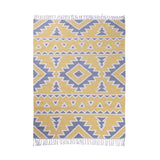 PEQURA Yellow/Gray Color Cotton Floor Covering Arka Rug/Runner/Door Mat