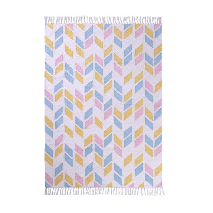 PEQURA Multicolor Cotton Floor Covering Jora Runner Mat