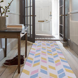 PEQURA Multicolor Cotton Floor Covering Jora Runner Mat