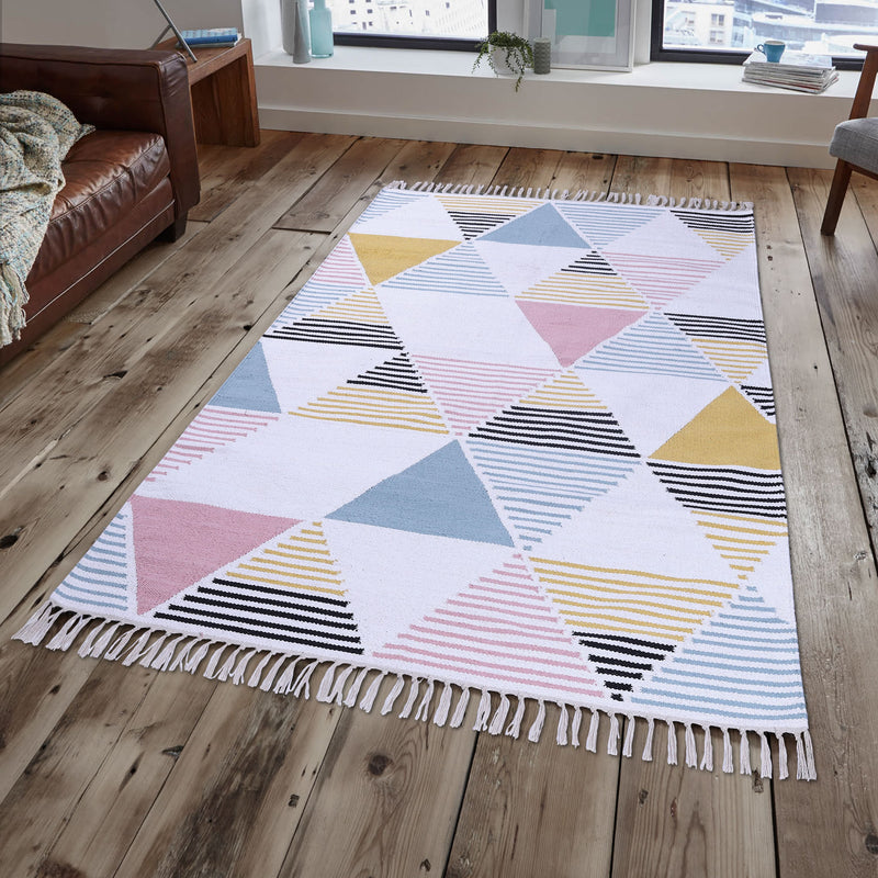 PEQURA Multicolor Cotton Floor Covering Retro Rug/Runner/Door Mat